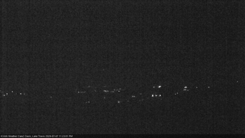 Lake Travis webcam, July 7, 2020 11:25 PM CT