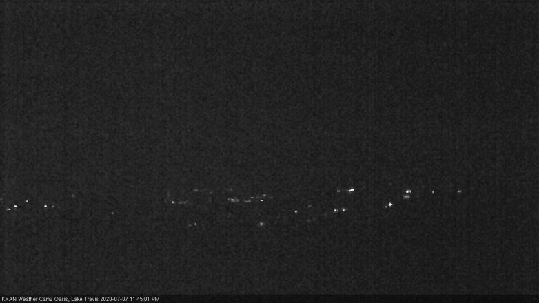 Lake Travis webcam, July 7, 2020 11:45 PM CT