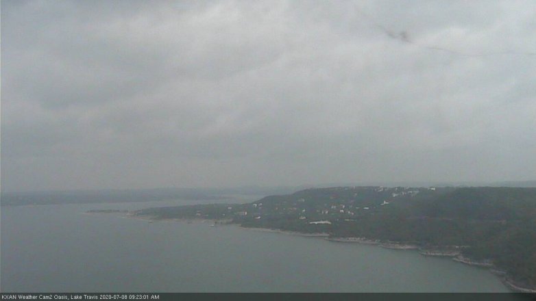 Lake Travis webcam, July 8, 2020 9:25 AM CT