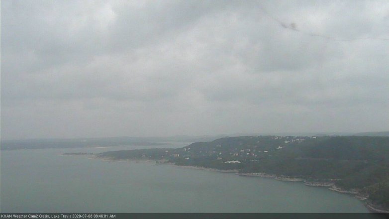 Lake Travis webcam, July 8, 2020 9:45 AM CT
