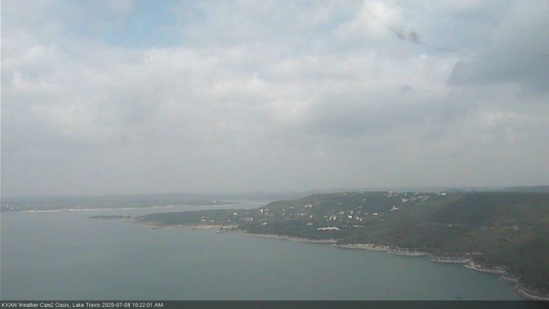 Lake Travis webcam, July 8, 2020 10:25 AM CT