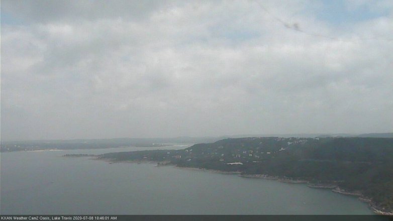 Lake Travis webcam, July 8, 2020 10:45 AM CT
