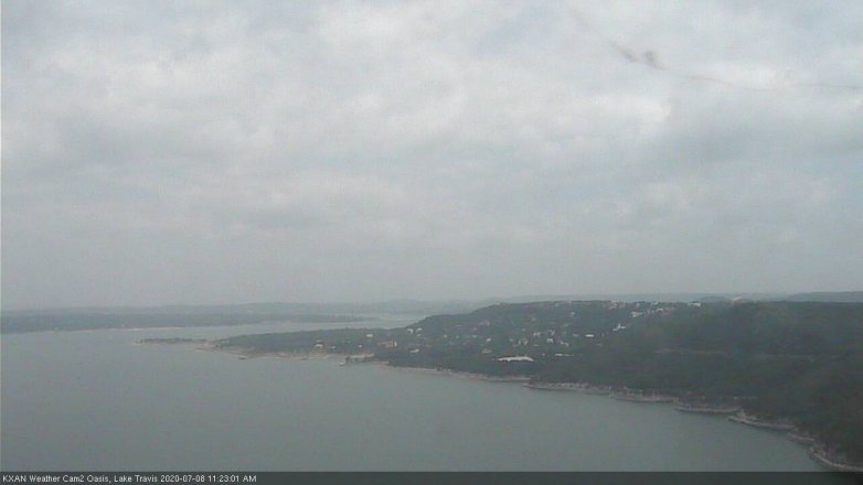 Lake Travis webcam, July 8, 2020 11:25 AM CT