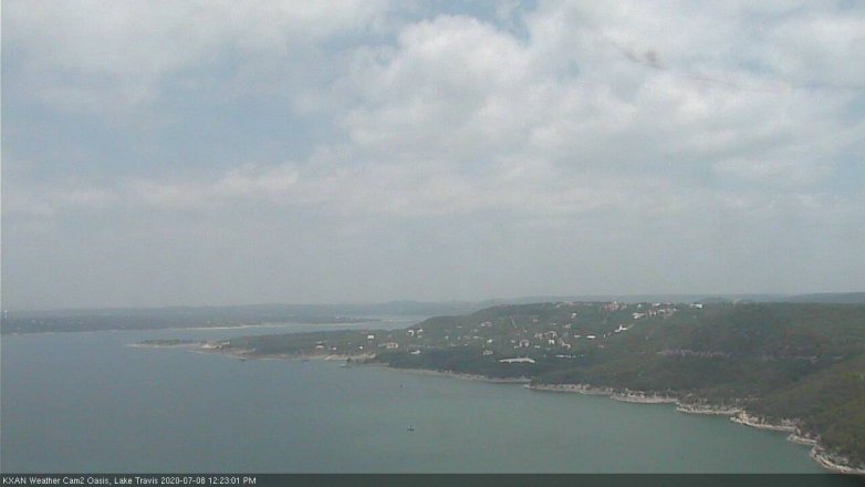 Lake Travis webcam, July 8, 2020 12:25 PM CT