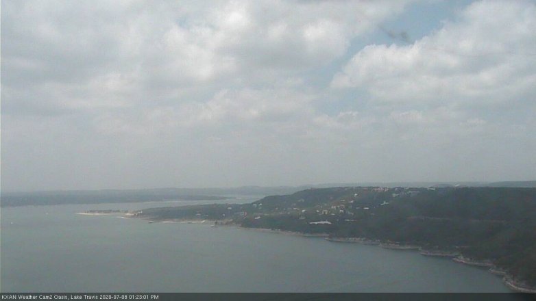 Lake Travis webcam, July 8, 2020 1:25 PM CT