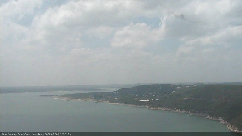 Lake Travis webcam, July 8, 2020 2:25 PM CT
