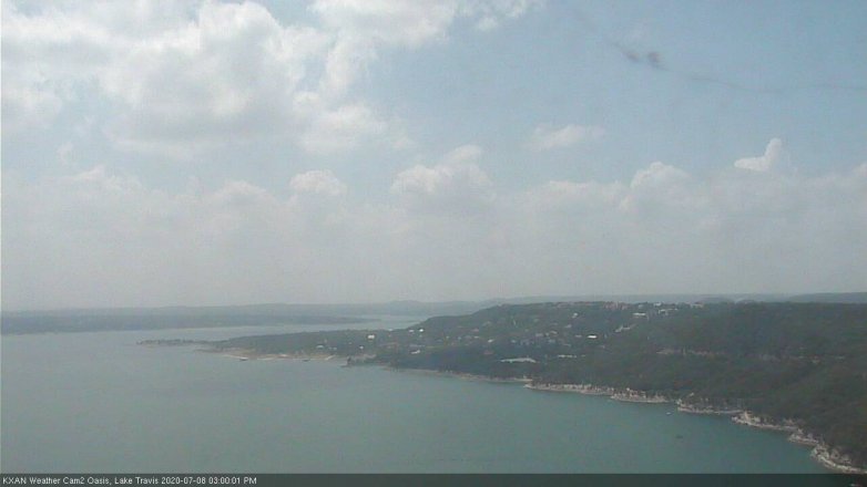 Lake Travis webcam, July 8, 2020 3:00 PM CT
