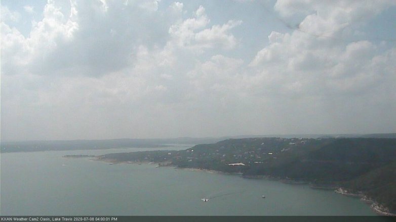 Lake Travis webcam, July 8, 2020 4:00 PM CT
