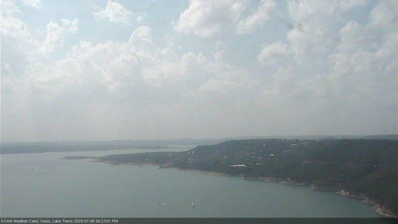 Lake Travis webcam, July 8, 2020 4:25 PM CT
