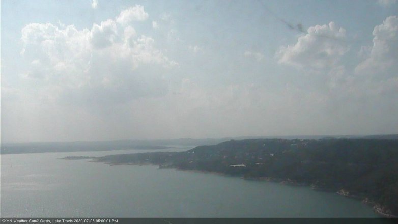Lake Travis webcam, July 8, 2020 5:00 PM CT