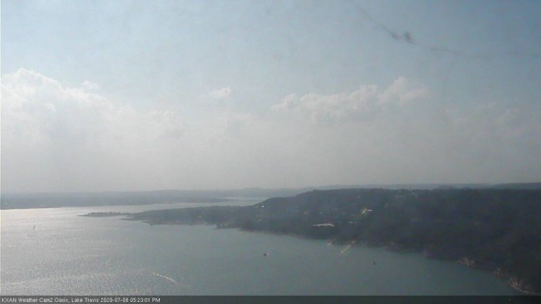 Lake Travis webcam, July 8, 2020 5:25 PM CT