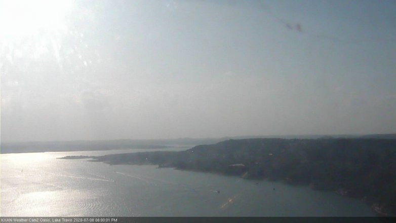 Lake Travis webcam, July 8, 2020 6:00 PM CT
