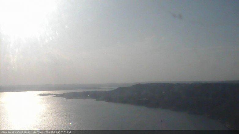 Lake Travis webcam, July 8, 2020 6:25 PM CT