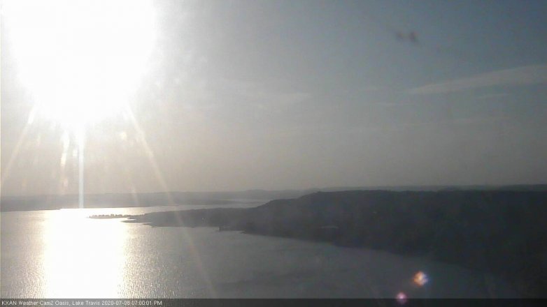 Lake Travis webcam, July 8, 2020 7:00 PM CT