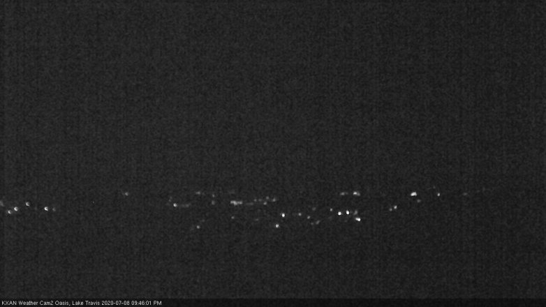 Lake Travis webcam, July 8, 2020 9:45 PM CT