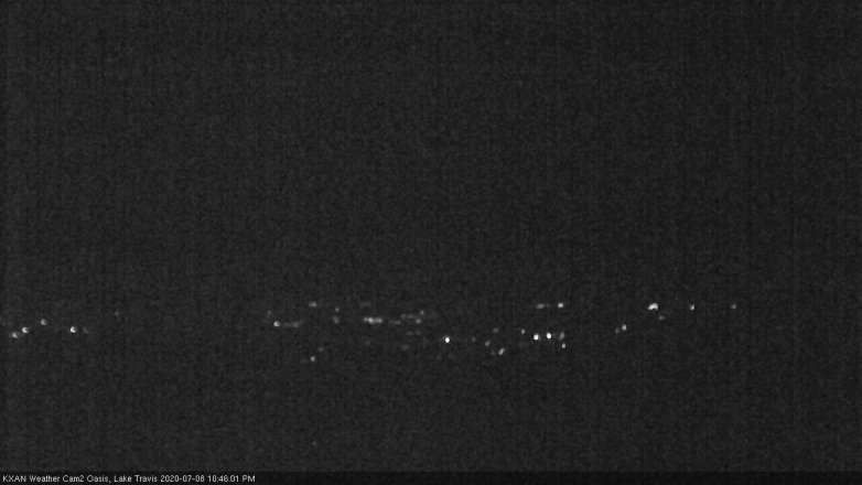 Lake Travis webcam, July 8, 2020 10:45 PM CT