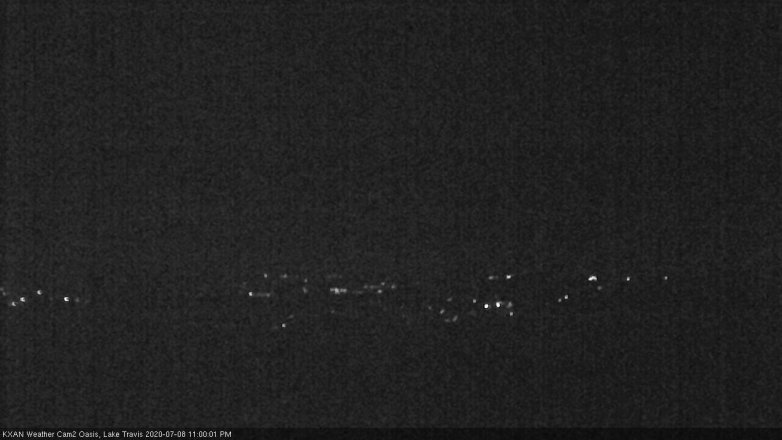 Lake Travis webcam, July 8, 2020 11:00 PM CT