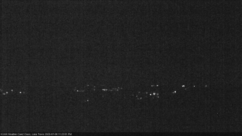 Lake Travis webcam, July 8, 2020 11:25 PM CT