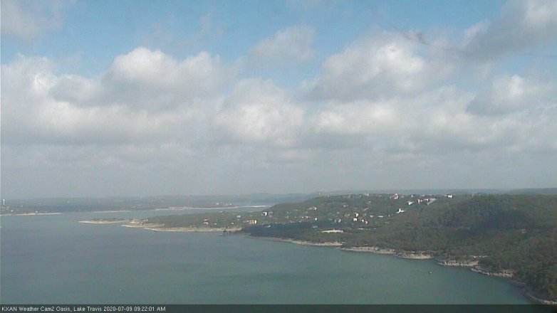 Lake Travis webcam, July 9, 2020 9:25 AM CT