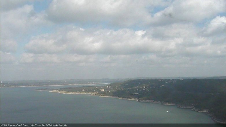 Lake Travis webcam, July 9, 2020 9:45 AM CT
