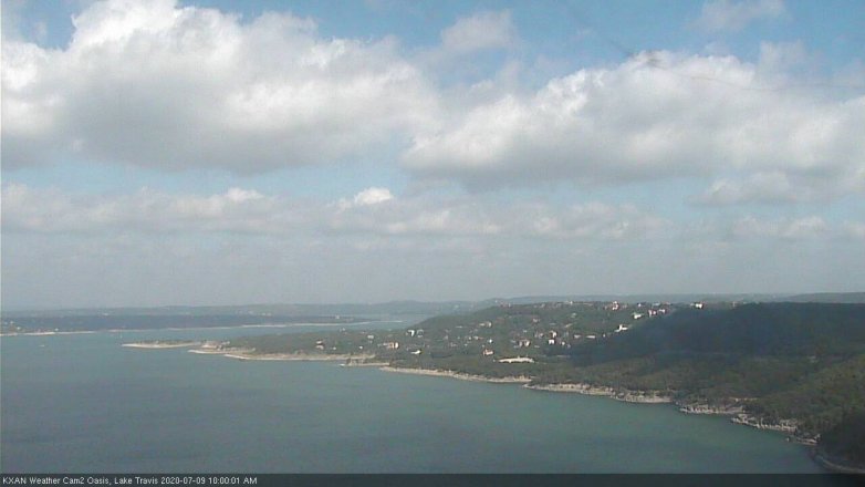 Lake Travis webcam, July 9, 2020 10:00 AM CT