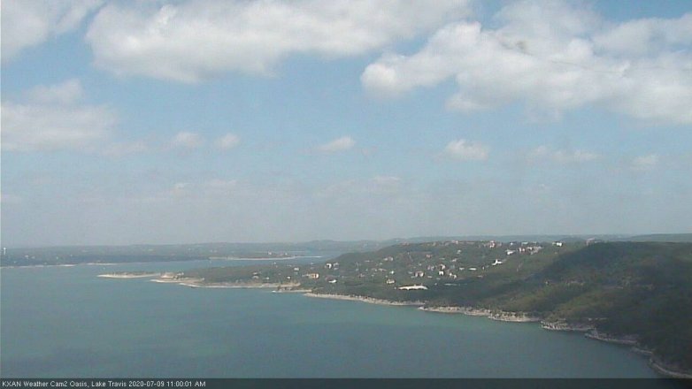 Lake Travis webcam, July 9, 2020 11:00 AM CT
