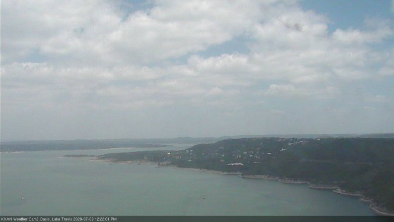 Lake Travis webcam, July 9, 2020 12:25 PM CT