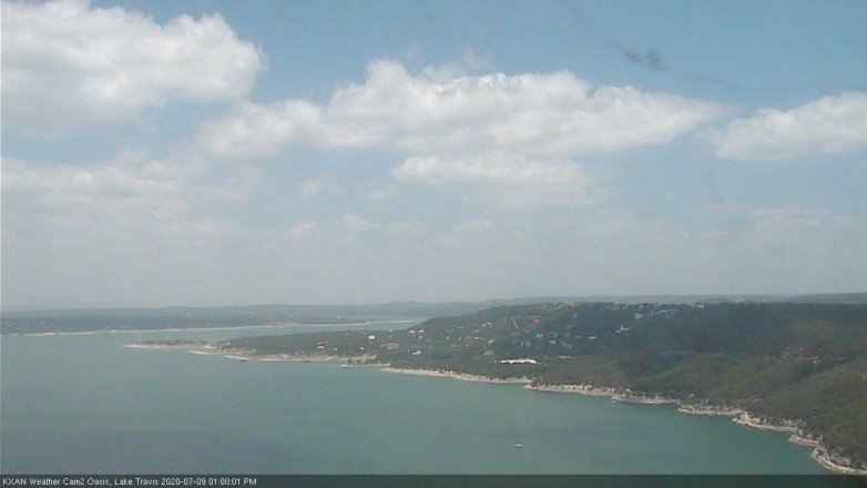 Lake Travis webcam, July 9, 2020 1:00 PM CT
