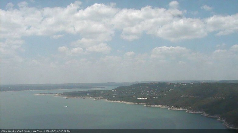 Lake Travis webcam, July 9, 2020 2:00 PM CT