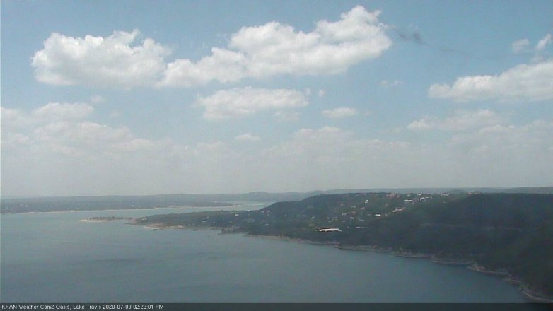 Lake Travis webcam, July 9, 2020 2:25 PM CT