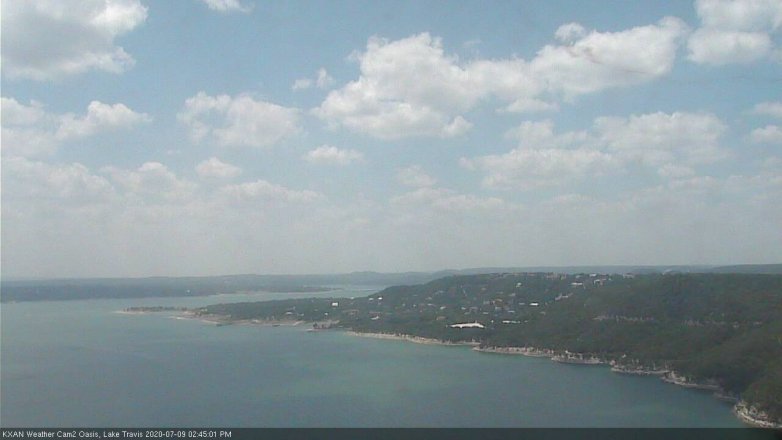 Lake Travis webcam, July 9, 2020 2:45 PM CT