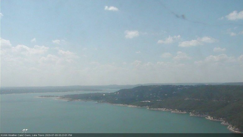 Lake Travis webcam, July 9, 2020 3:25 PM CT