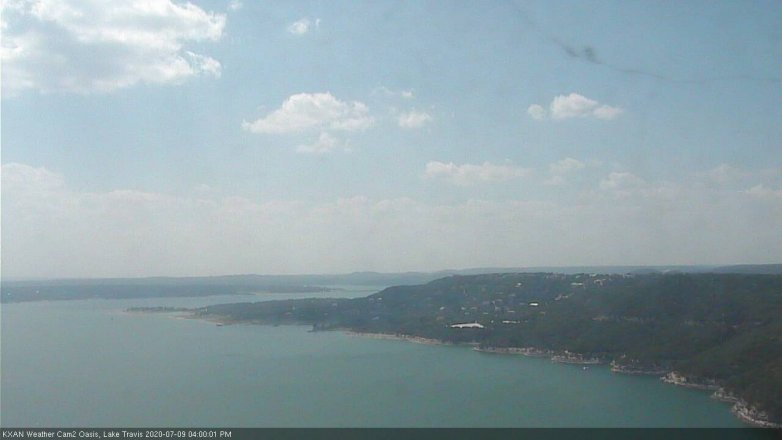 Lake Travis webcam, July 9, 2020 4:00 PM CT