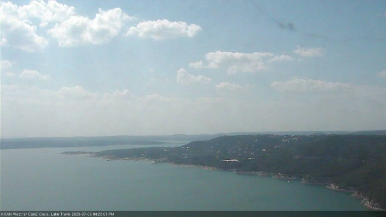Lake Travis webcam, July 9, 2020 4:25 PM CT