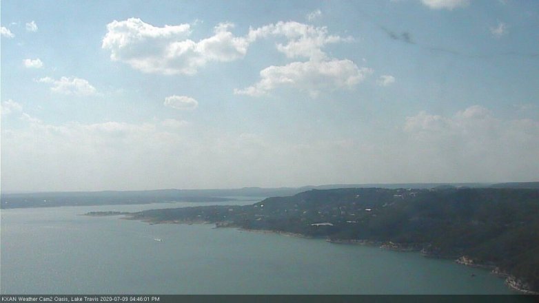 Lake Travis webcam, July 9, 2020 4:45 PM CT