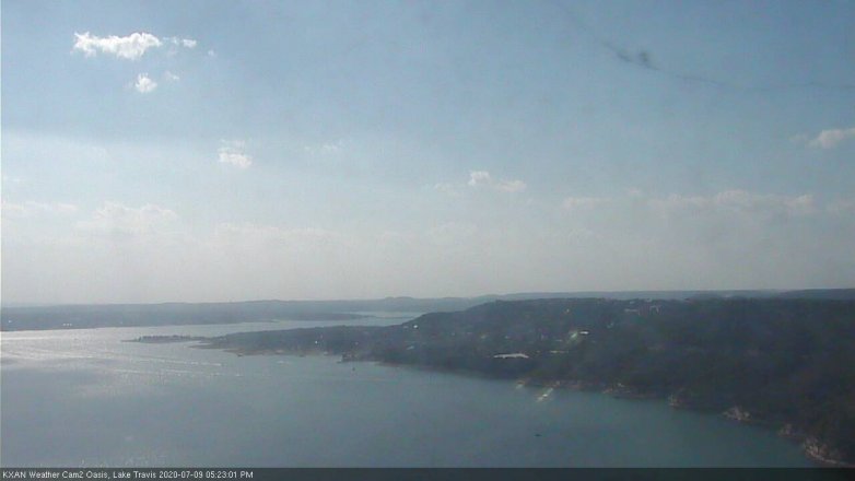 Lake Travis webcam, July 9, 2020 5:25 PM CT
