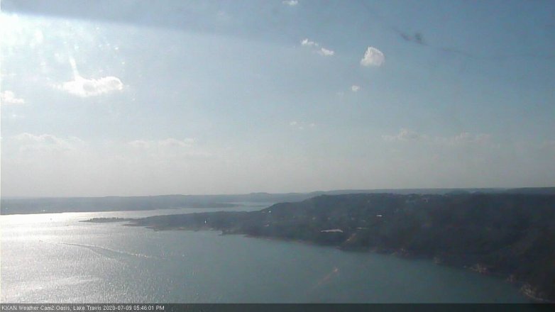 Lake Travis webcam, July 9, 2020 5:45 PM CT