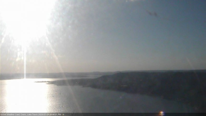 Lake Travis webcam, July 9, 2020 6:45 PM CT