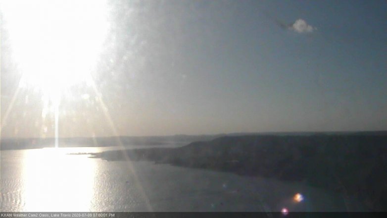 Lake Travis webcam, July 9, 2020 7:00 PM CT