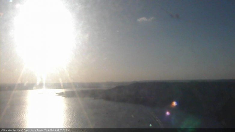 Lake Travis webcam, July 9, 2020 7:25 PM CT