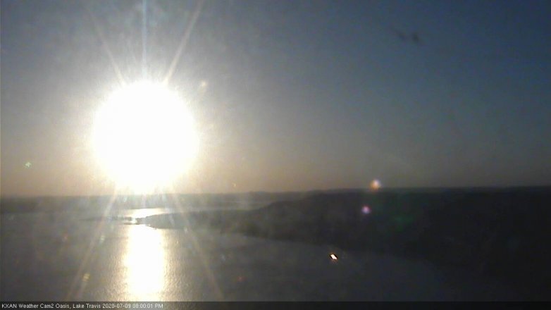 Lake Travis webcam, July 9, 2020 8:00 PM CT