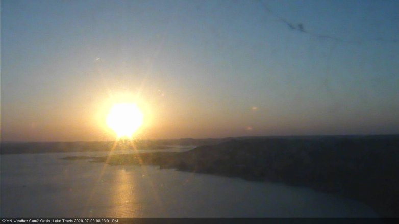 Lake Travis webcam, July 9, 2020 8:25 PM CT
