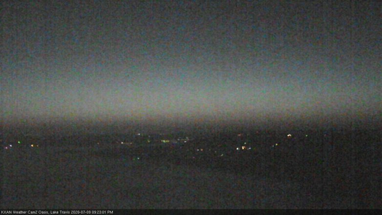 Lake Travis webcam, July 9, 2020 9:25 PM CT