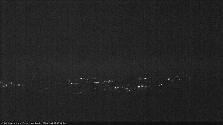 Lake Travis webcam, July 9, 2020 9:45 PM CT