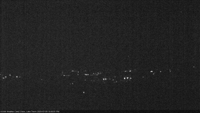Lake Travis webcam, July 9, 2020 10:00 PM CT