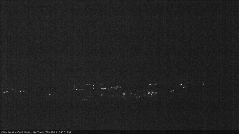 Lake Travis webcam, July 9, 2020 10:45 PM CT