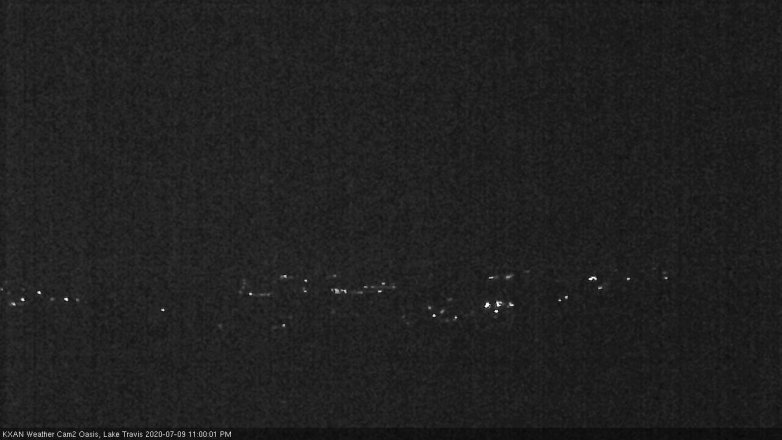 Lake Travis webcam, July 9, 2020 11:00 PM CT