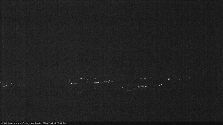 Lake Travis webcam, July 9, 2020 11:25 PM CT