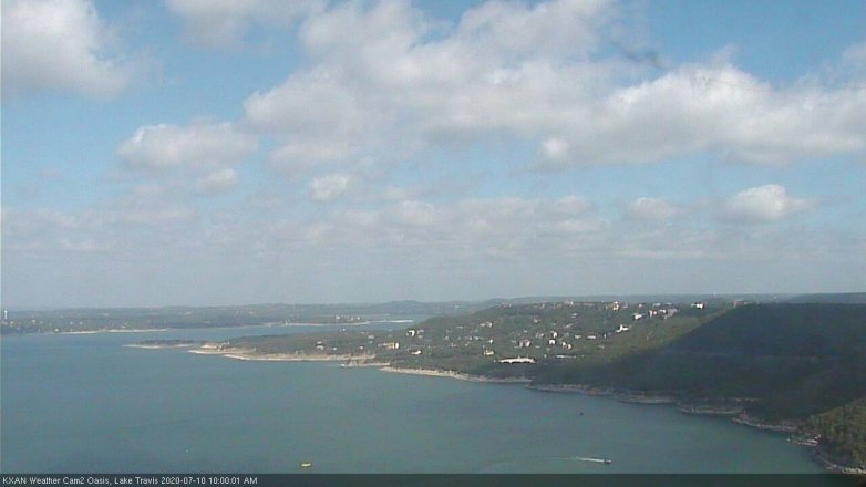 Lake Travis webcam, July 10, 2020 10:00 AM CT