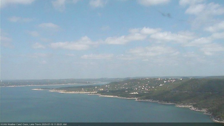 Lake Travis webcam, July 10, 2020 11:00 AM CT